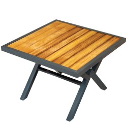 100x100 İroko Ahşap Masa