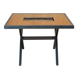 100x100 Alüminyum Mangallı Masa
