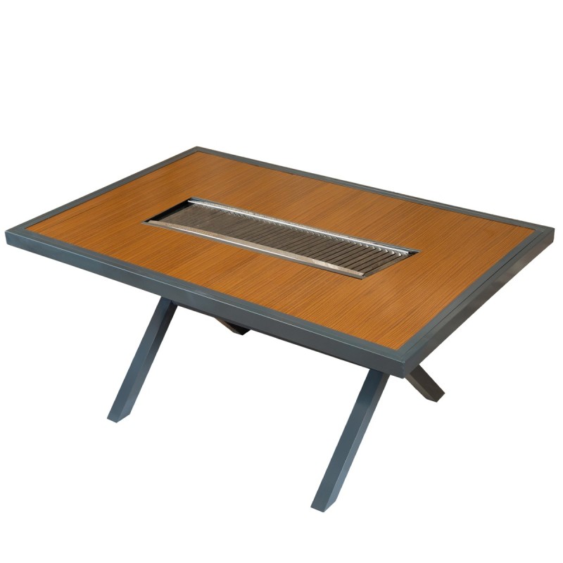 100x150 Alüminyum Mangallı Masa