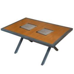 100x200 Alüminyum Mangallı Masa